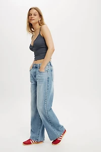 Studded Relaxed Wide Jean