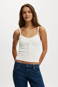 Scallop Edge Knit Cami