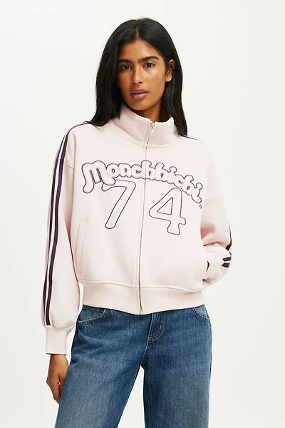 Monchhichi Funnel Neck Fleece Zip Through