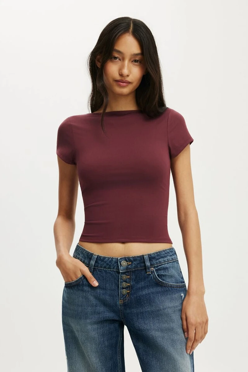 Hold Me Scoop Back Tee