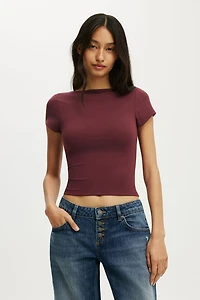 Hold Me Scoop Back Tee