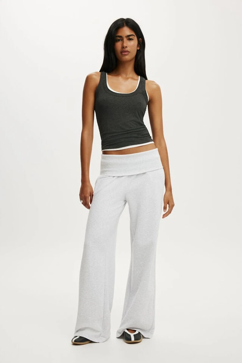Fold Over Waistband Sweatpant