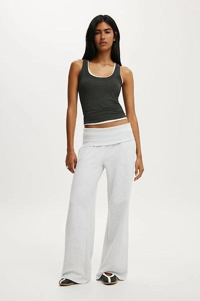 Fold Over Waistband Sweatpant