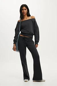 Relaxed Off Shoulder Sweatshirt