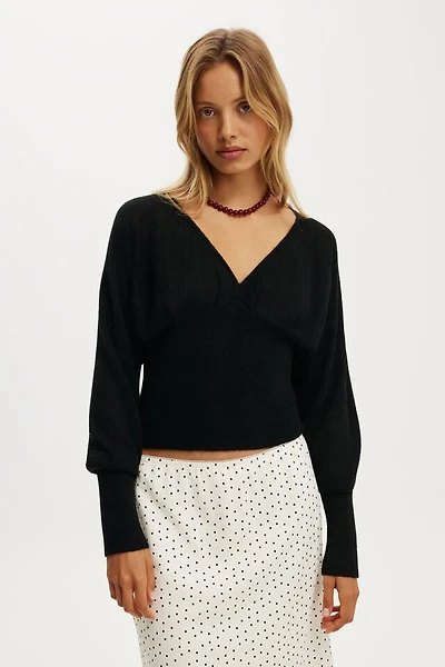 Feather V Knit Top