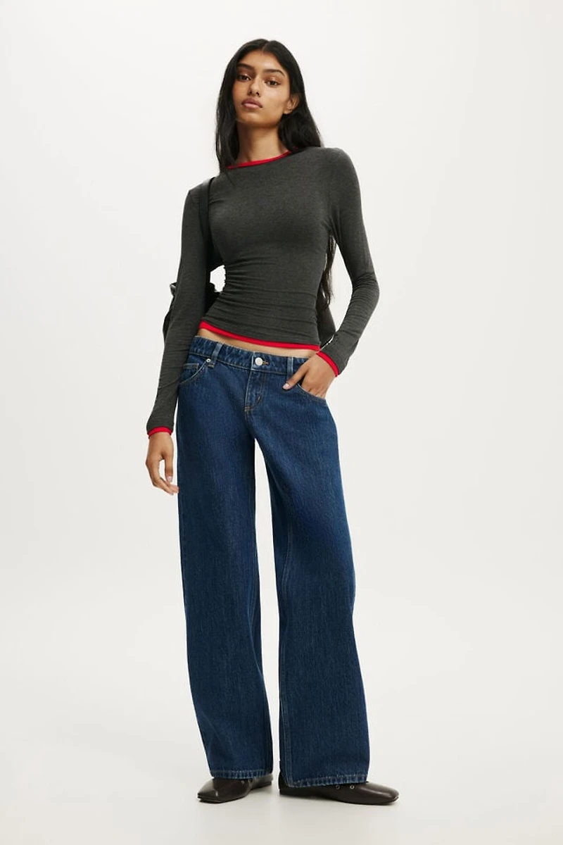 Petite Low Rise Straight Jean