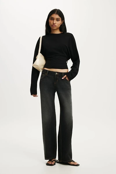 Petite Low Rise Straight Jean