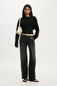 Petite Low Rise Straight Jean