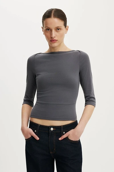 90’S Boatneck ¾ Sleeve