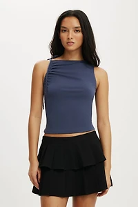 Double Pleated Mini Skirt