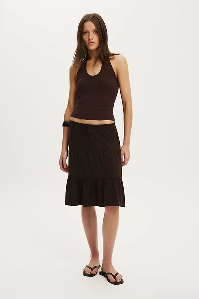 Maple Tiered Midi Skirt
