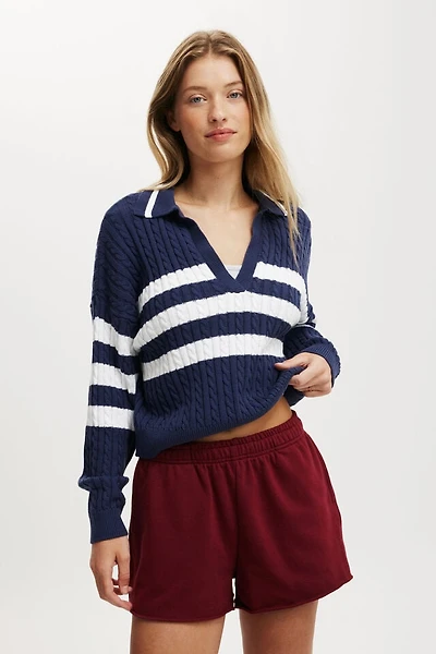 Coco Cotton Long Sleeve Polo