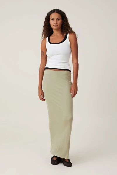 Staple Rib Maxi Skirt