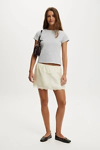 Estelle Satin Lace Slip Mini Skirt