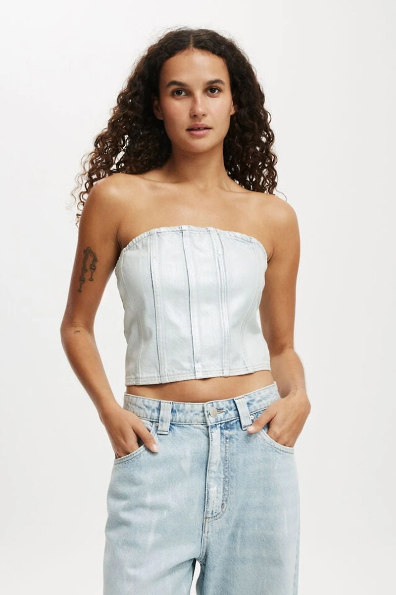Denim Tube Top