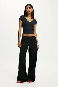 Hold Me V Neck Short Sleeve