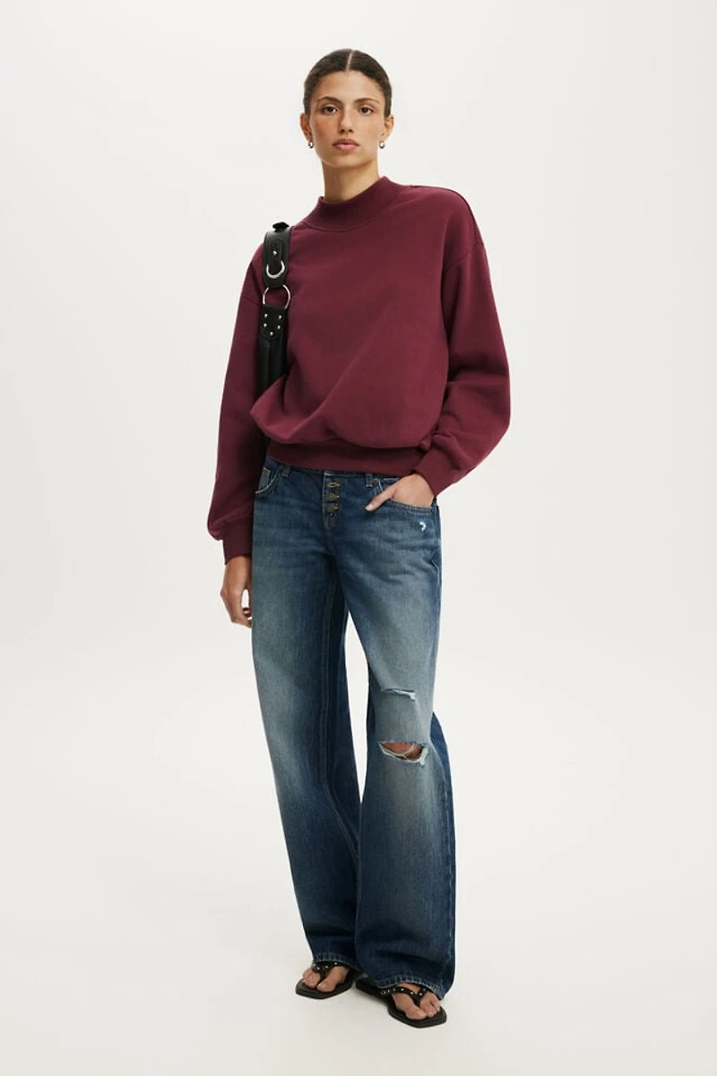 Mock Neck Sweatshirt