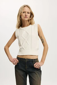 Cotton Cable Vest