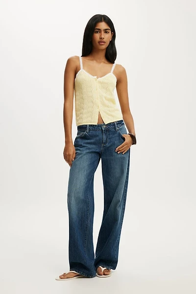 Knit Button Through Cami