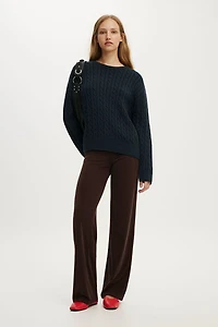 Cotton Crew Neck Sweater