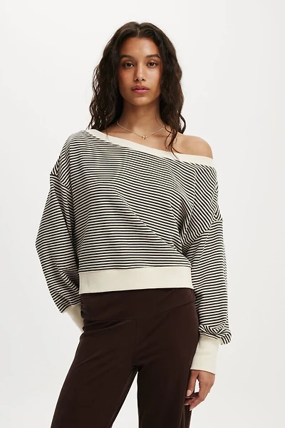 Off Shoulder Sweatshirt