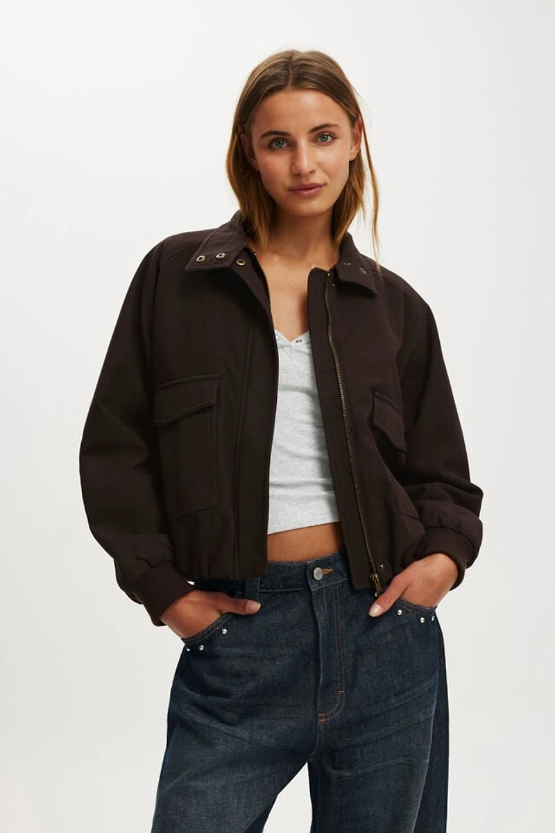 Clover Funnel Neck Bomber