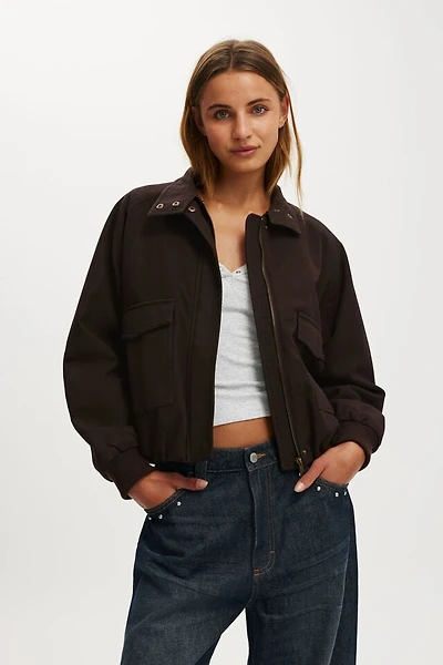 Clover Funnel Neck Bomber