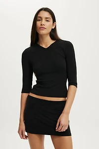 90S V Neck ¾ Sleeve