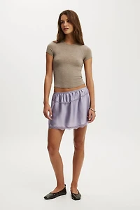 Estelle Satin Lace Slip Mini Skirt