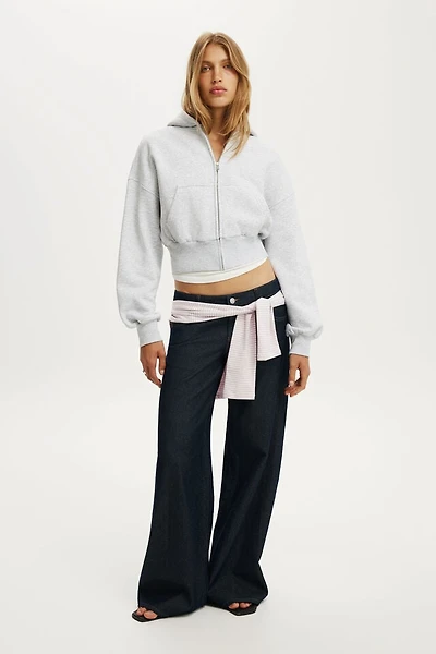Oversized Zip Through Hoodie