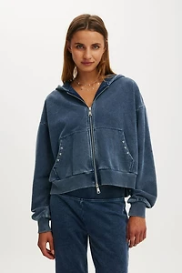 Oversized Zip Through Hoodie