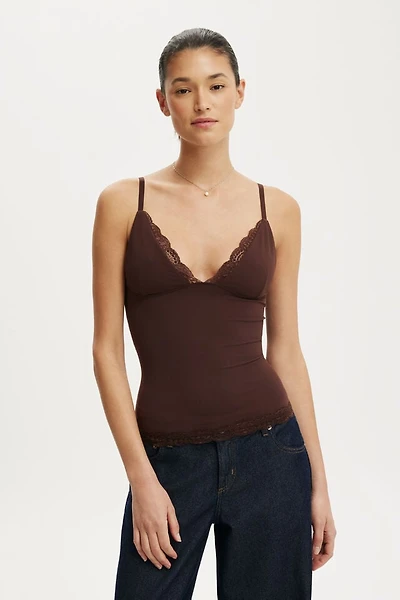 Hold Me Lace Trim Cami