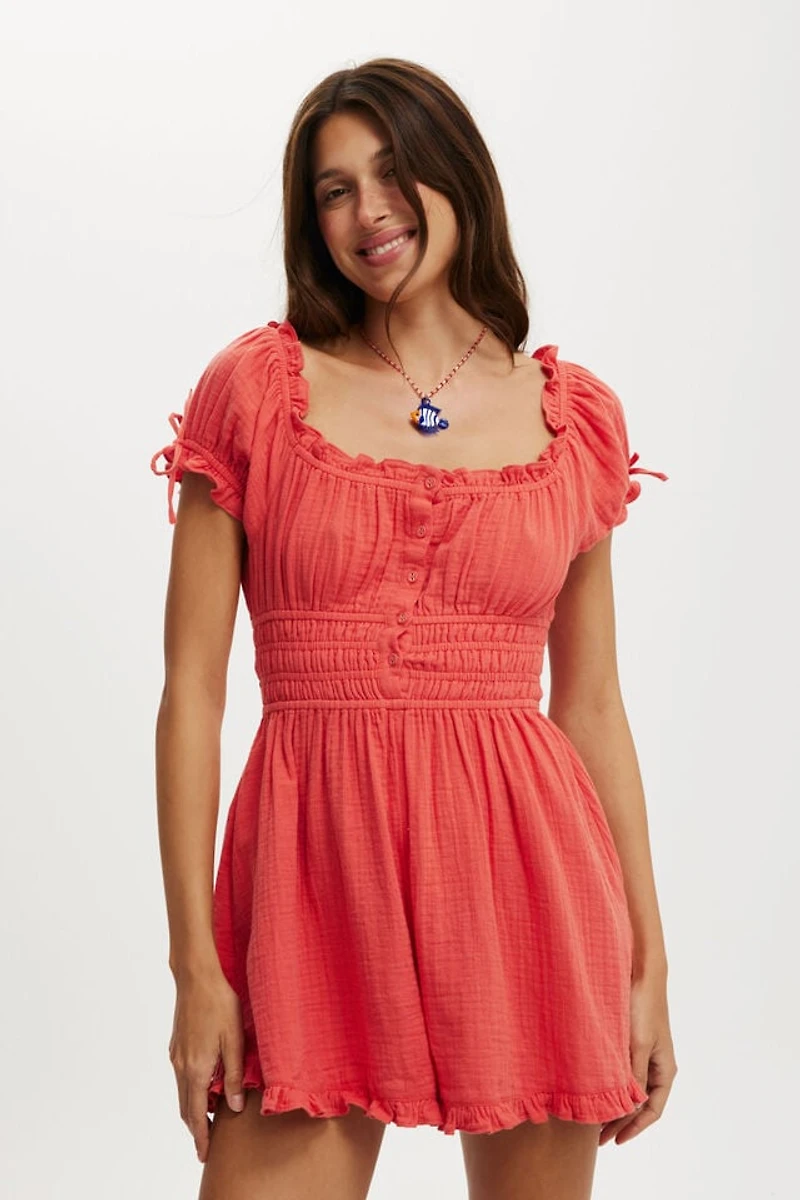 Sadie Button Through Playsuit