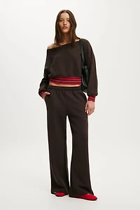 Relaxed Off Shoulder Sweatshirt