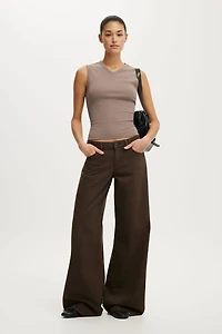 Low Rise Wide Jean
