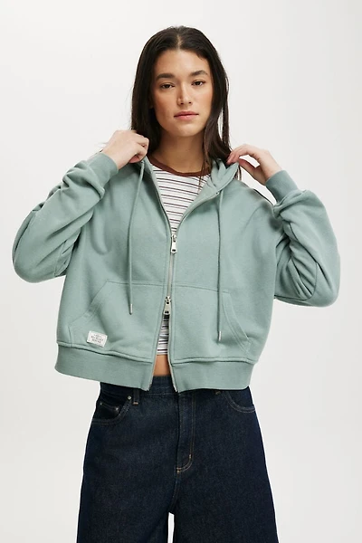 Classic Fleece Oversized Zip Through Hoodie