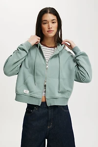Classic Fleece Oversized Zip Through Hoodie