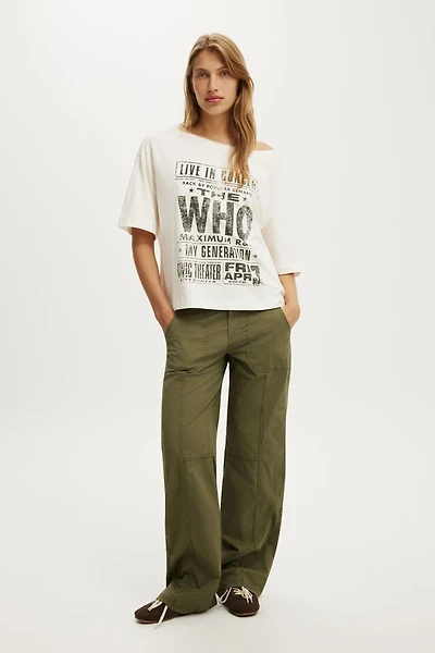 the Who Off Shoulder Boxy Music Tee