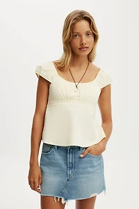 Tie Back Babydoll Top