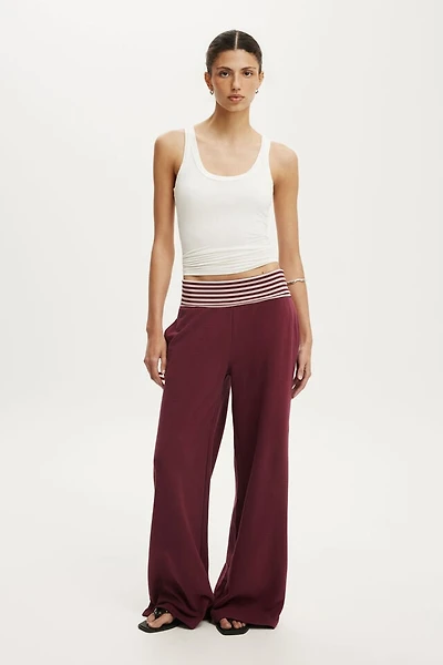 Fold Over Waistband Sweatpant