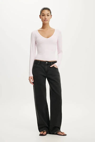 Hold Me V Neck Long Sleeve