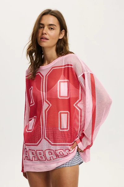 The Long Sleeve Mesh Graphic Tee