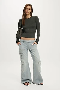 Low Relaxed Flare Jean