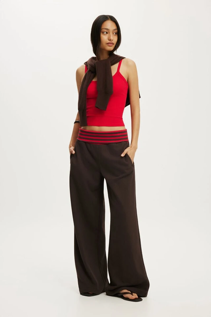 Fold Over Waistband Sweatpant