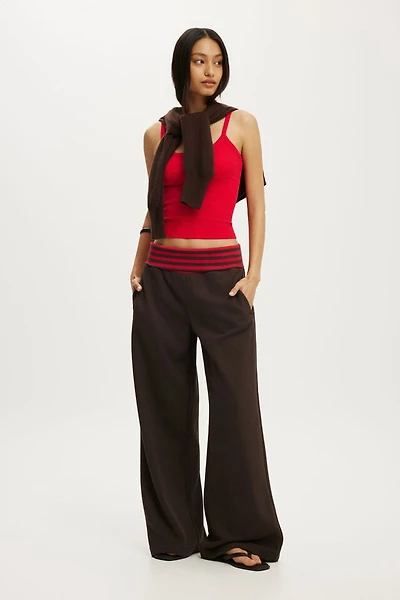 Fold Over Waistband Sweatpant