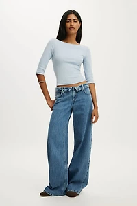 Low Rise Wide Jean