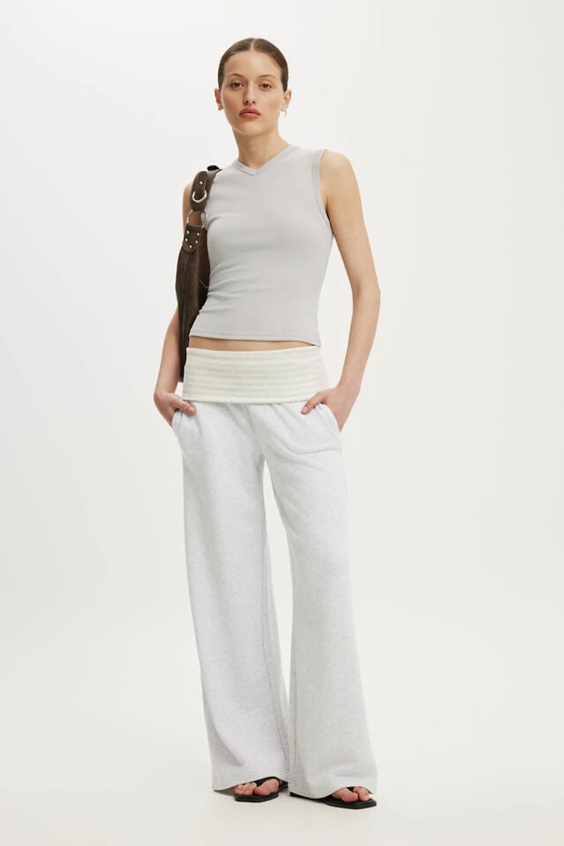 Fold Over Waistband Sweatpant