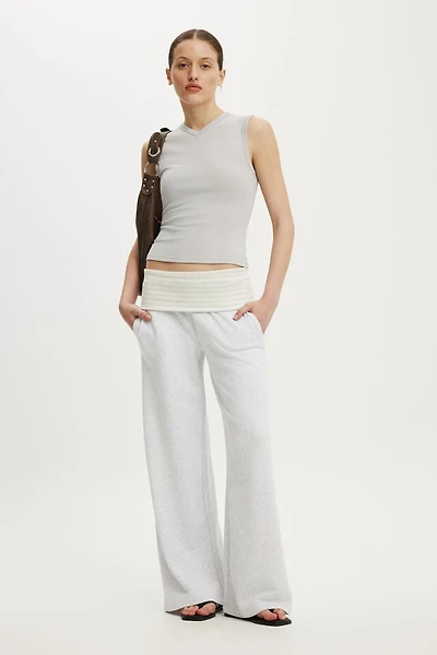 Fold Over Waistband Sweatpant