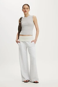 Fold Over Waistband Sweatpant