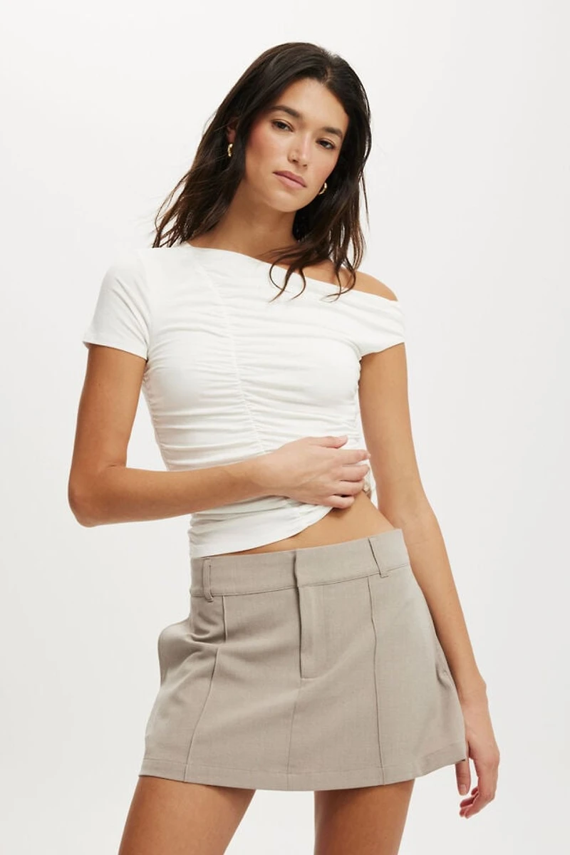 Nikki Gathered Short Sleeve Top
